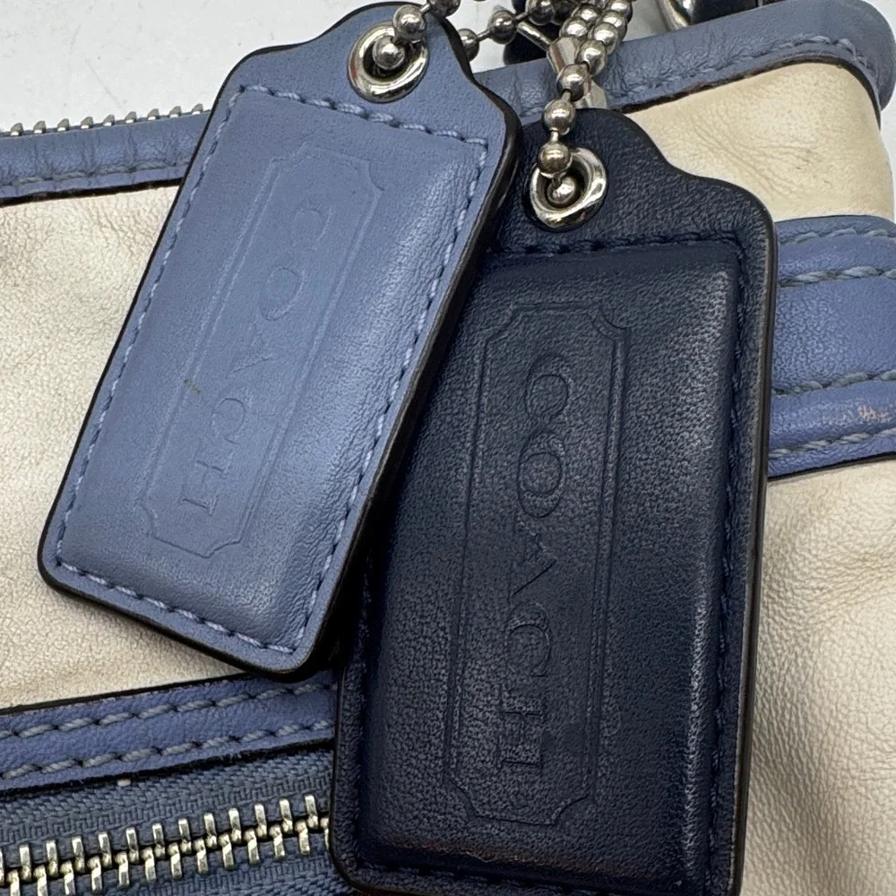 Coach Off White and Navy Crossbody Bag As is Condition CP9340